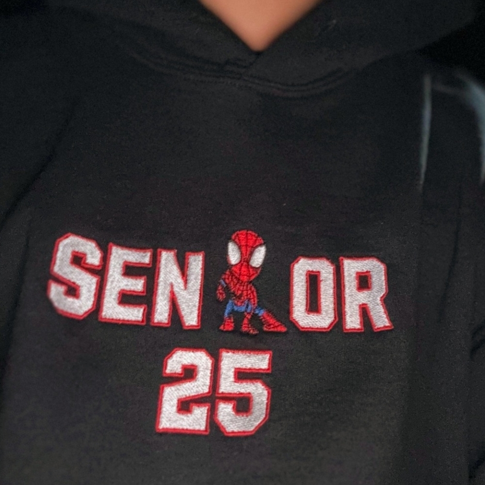 Mens And Women Black Spider Graphic Hoodie